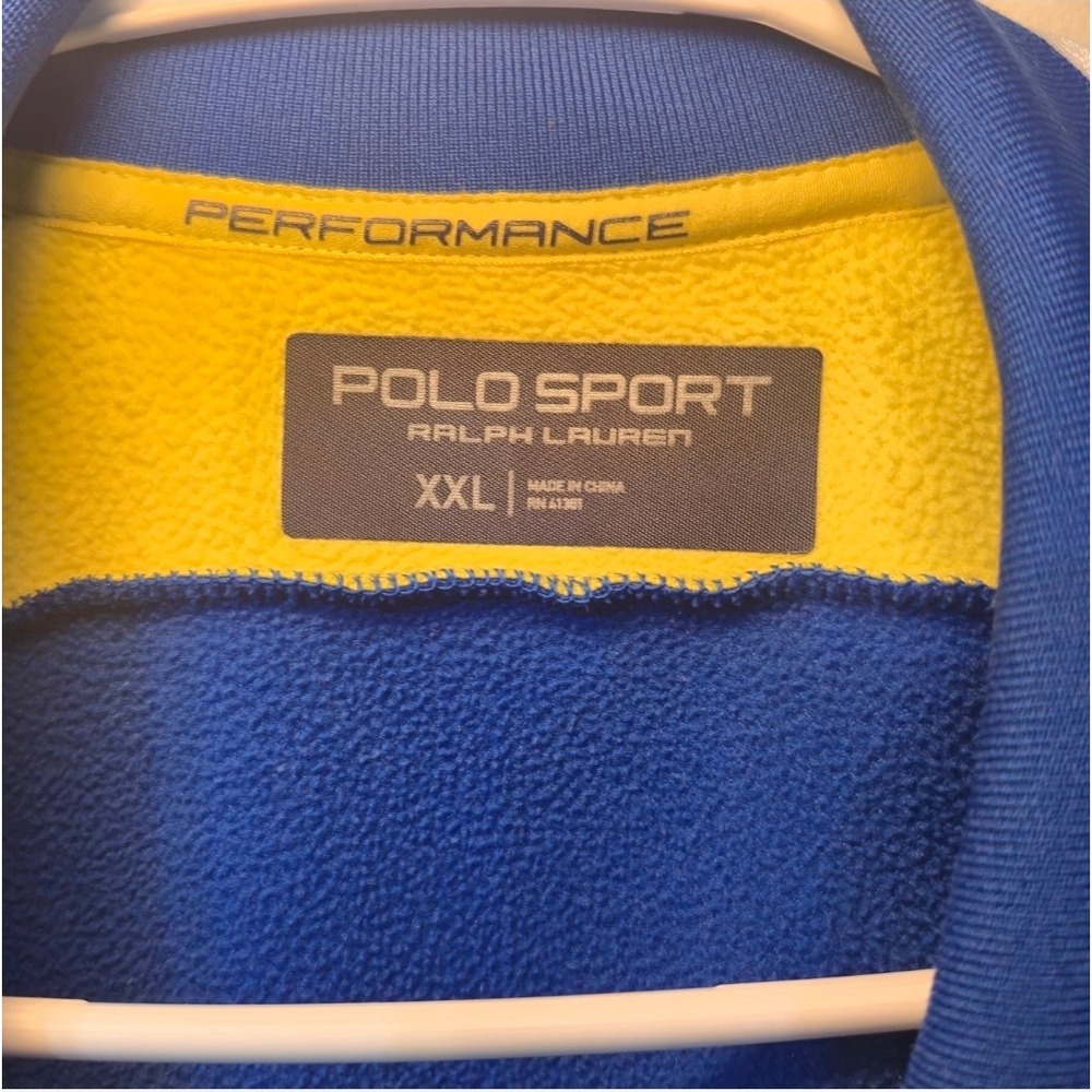 Polo Sport Ralph Lauren Mens Blue Performance Full Zip Track Jacket XXL vintage - Picture 5 of 7